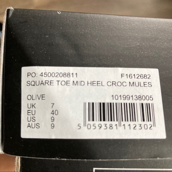 Missguided Green Square Toe Mid Heel Mules - Picture 11 of 16